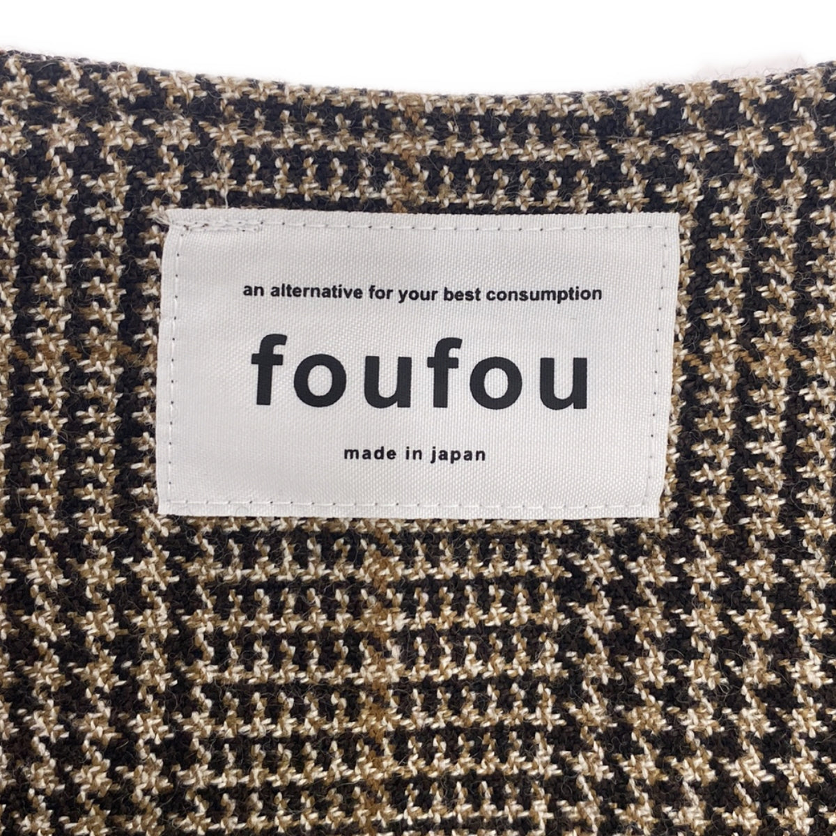 foufou / フーフー | glen check tuck wlap skirt スカート | F | ブラウン | レディース