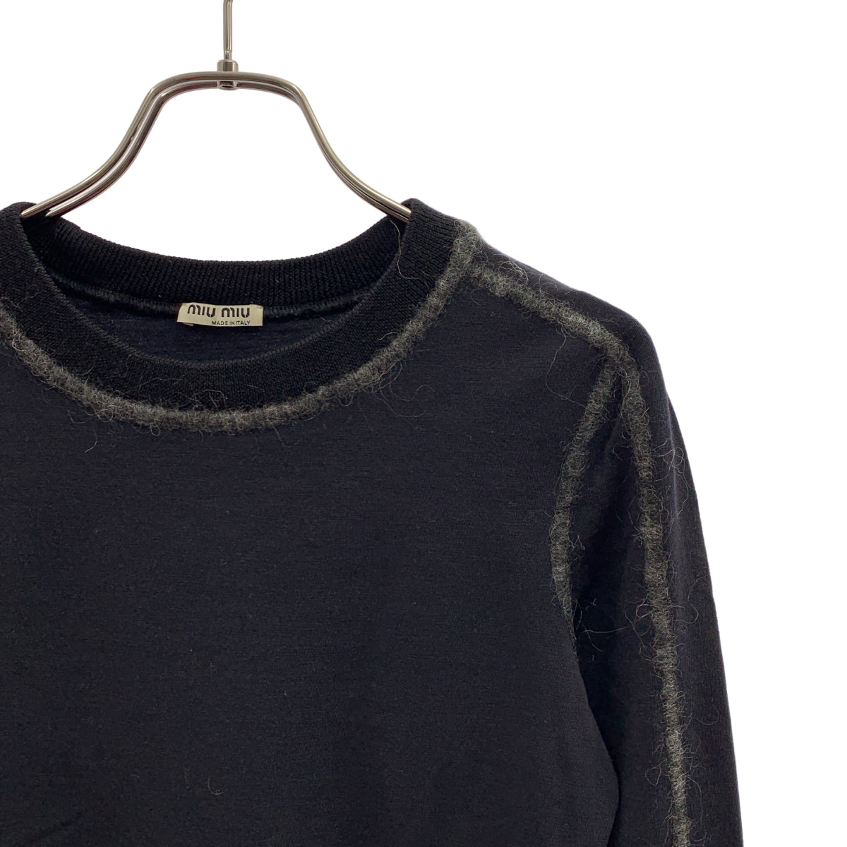 miu miu / ミュウミュウ | ウール クルーネック ニット カットソー | S | レディース