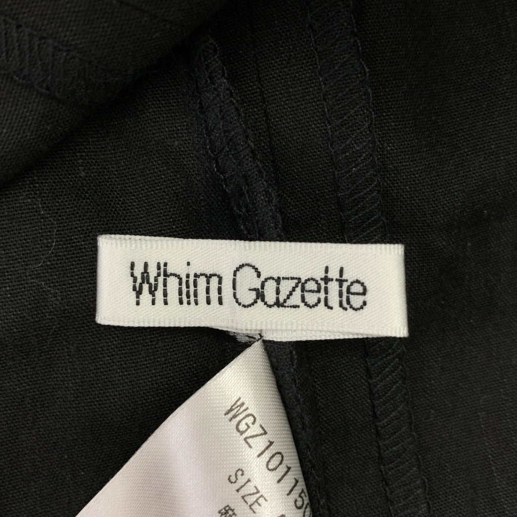 Whim Gazette / ウィムガゼット | リネン キャミ ワンピース | 36 | ブラック | レディース