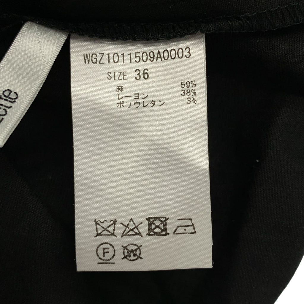 Whim Gazette / ウィムガゼット | リネン キャミ ワンピース | 36 | ブラック | レディース