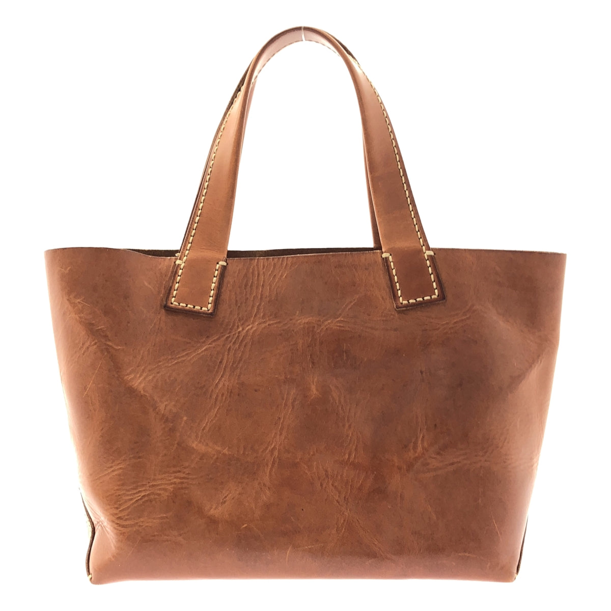 genten / 겐텐 | AMANO 아마노 가죽 토트 백 M 이너 파우치 포함 | 브라운 |