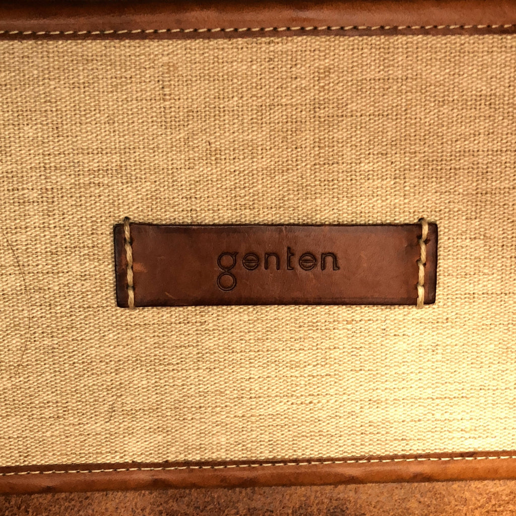 genten / 겐텐 | AMANO 아마노 가죽 토트 백 M 이너 파우치 포함 | 브라운 |