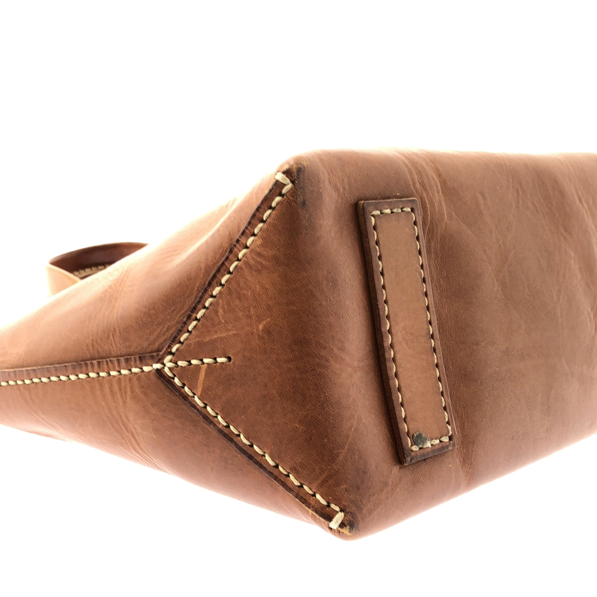 genten / 겐텐 | AMANO 아마노 가죽 토트 백 M 이너 파우치 포함 | 브라운 |