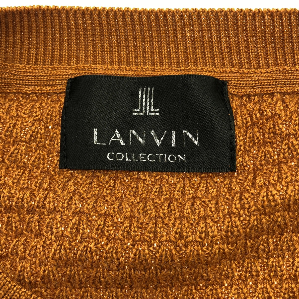 LANVIN COLLECTION / ランバンコレクション | カシミヤ シルク混 クルーネック ニット | L | ブラウン | メンズ