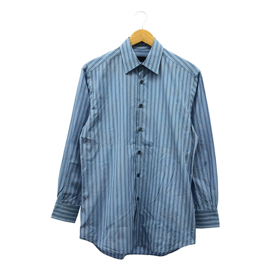 PRADA / プラダ | POPELINE BACCHET / コットン ストライプ レギュラーカラー シャツ | 38（15） | メンズ