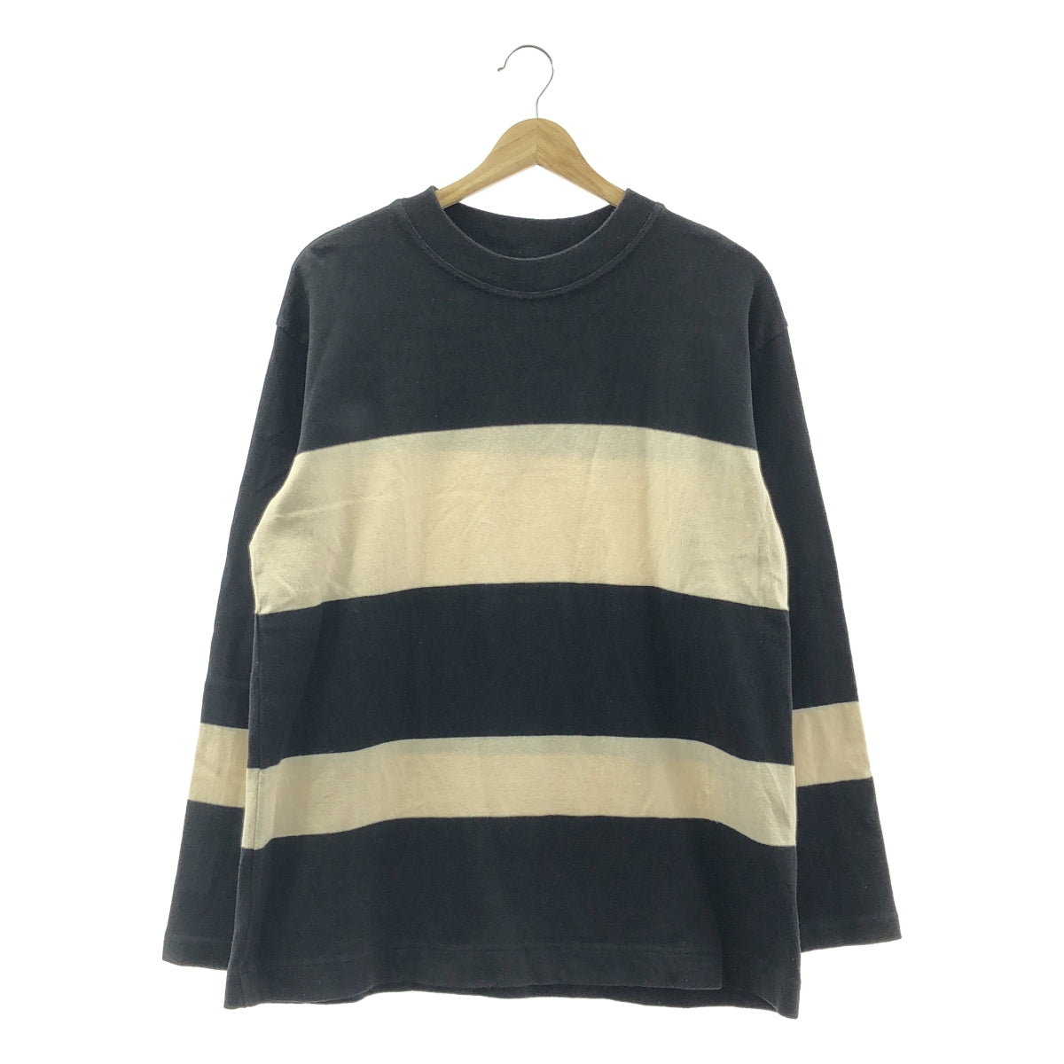 MHL. / 엠에이치엘 마가렛 하웰 | 코튼 크루넥 오버 스웨트 트레이너 | M | 블랙 / 아이보리 | 남성