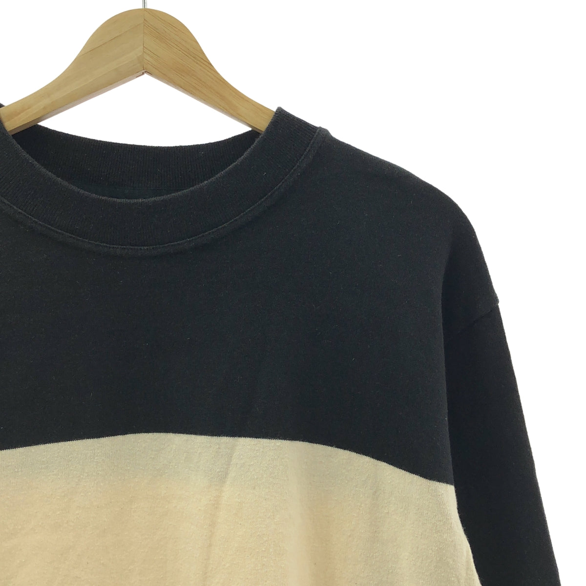 MHL. / 엠에이치엘 마가렛 하웰 | 코튼 크루넥 오버 스웨트 트레이너 | M | 블랙 / 아이보리 | 남성