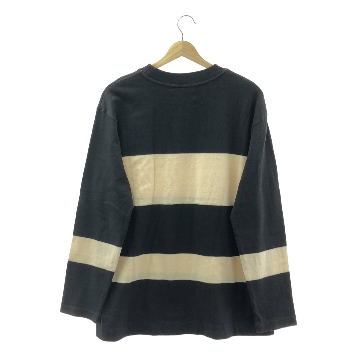 MHL. / 엠에이치엘 마가렛 하웰 | 코튼 크루넥 오버 스웨트 트레이너 | M | 블랙 / 아이보리 | 남성