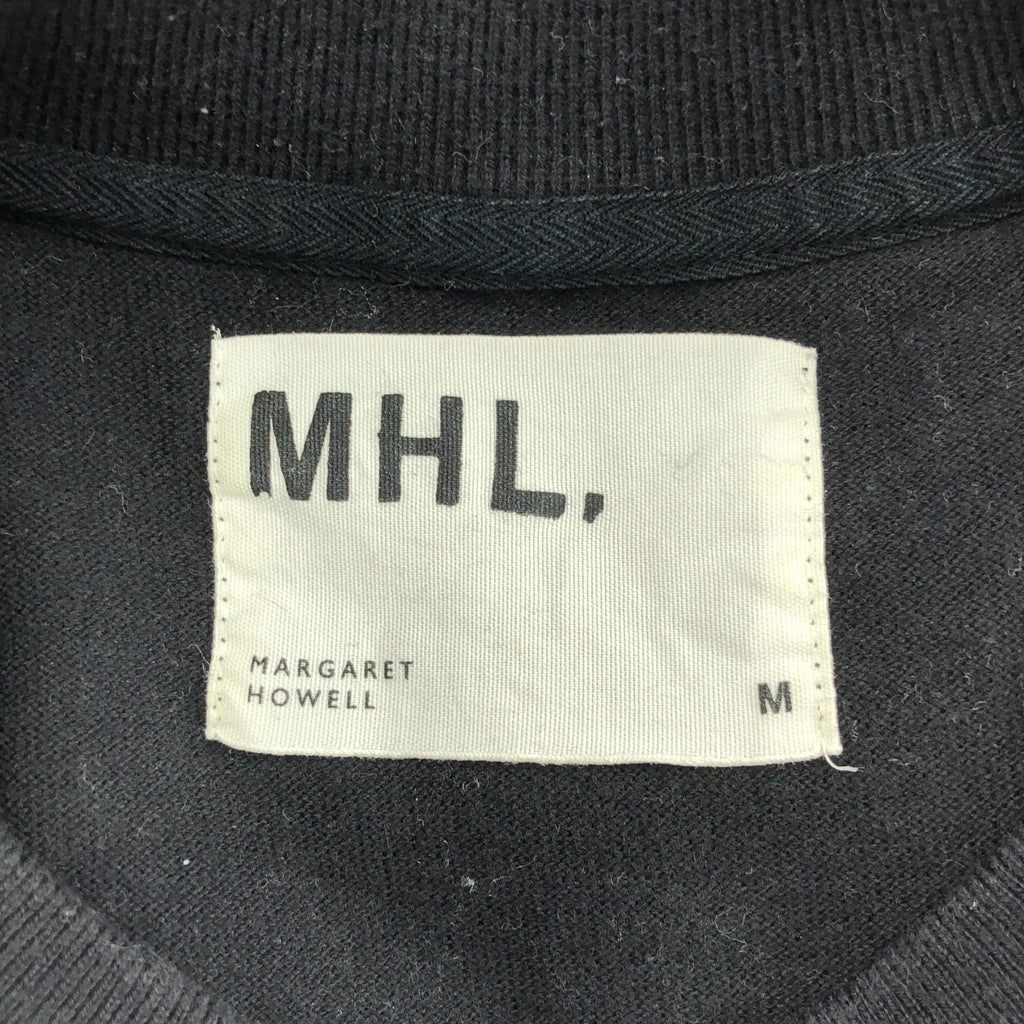 MHL. / エムエイチエルマーガレットハウエル | コットン クルーネック オーバー スウェット トレーナー | M | ブラック/アイボリー | メンズ