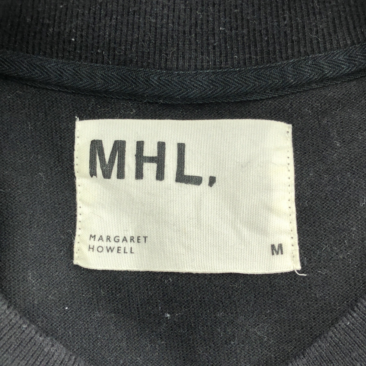 MHL. / 엠에이치엘 마가렛 하웰 | 코튼 크루넥 오버 스웨트 트레이너 | M | 블랙 / 아이보리 | 남성