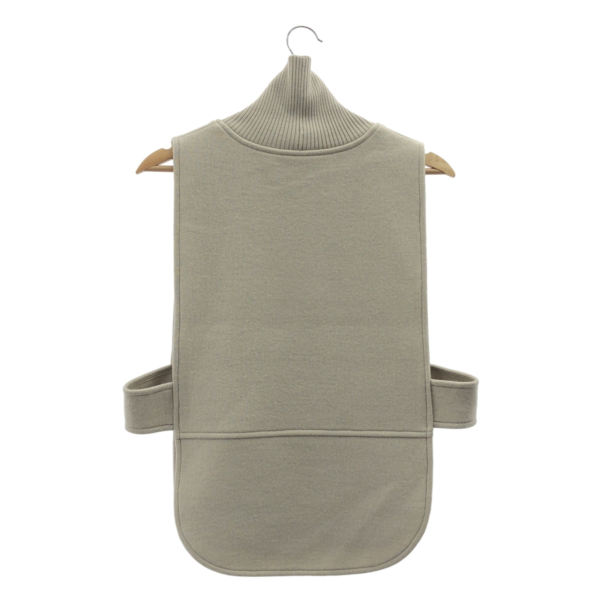 [全新] 棕褐色 | 羊毛高領背心 | F尺碼 | 米色 | 女款