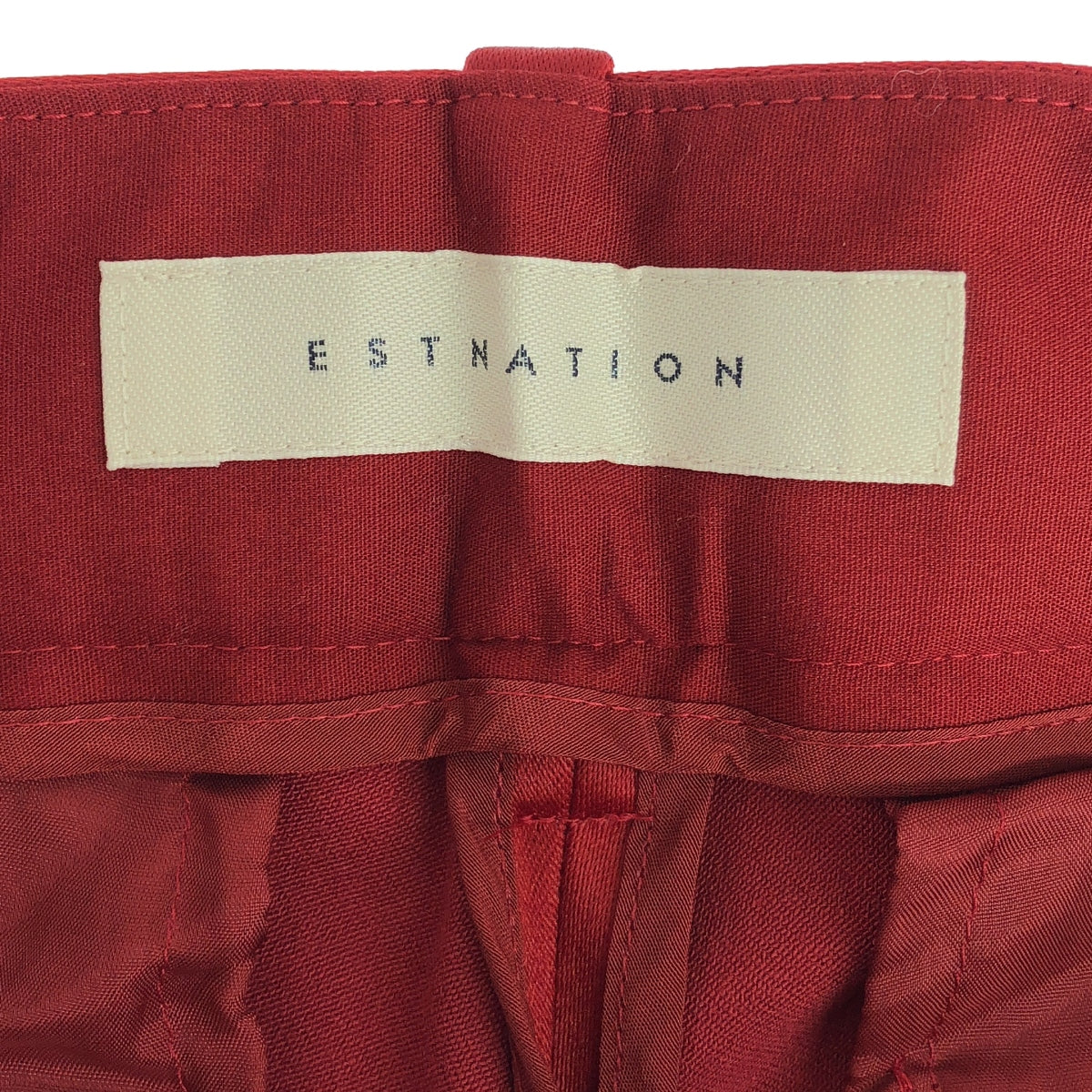 ESTNATION | Nylon rayon stretch side slit tapered pants | 38 |