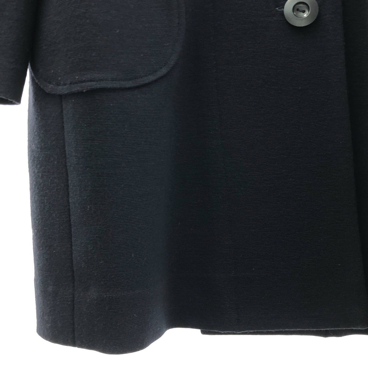 Sarahwear / サラウェア | ノーカラー ロングジャケット | ダークネイビー/アイボリー系 | レディース