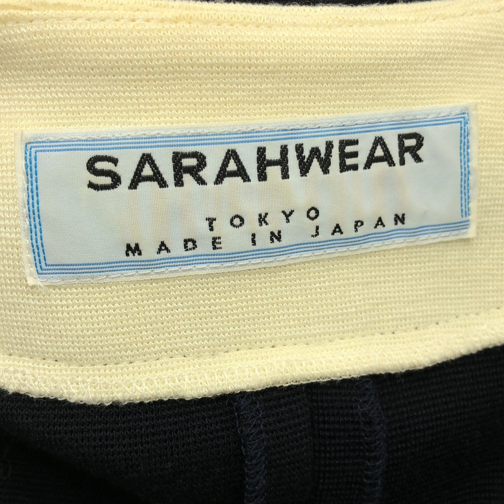Sarahwear / サラウェア | ノーカラー ロングジャケット | ダークネイビー/アイボリー系 | レディース