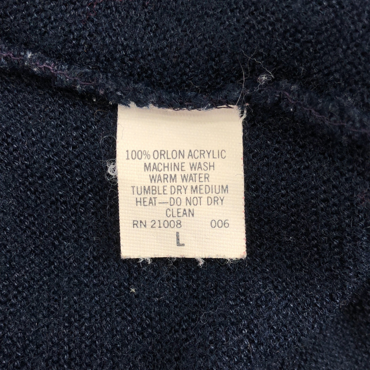 復古 | 20 世紀 70 年代 IZOD LACOSTE V 領毛衣（帶線軸標籤）| L 碼 |