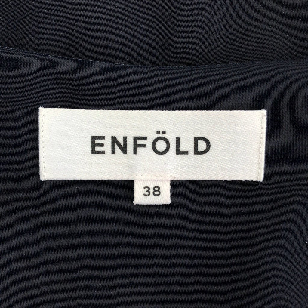 ENFOLD / 엠 폴드 | 에스테르 크로스 비대칭 민소매 블라우스 | 38 | 네이비 | 여성