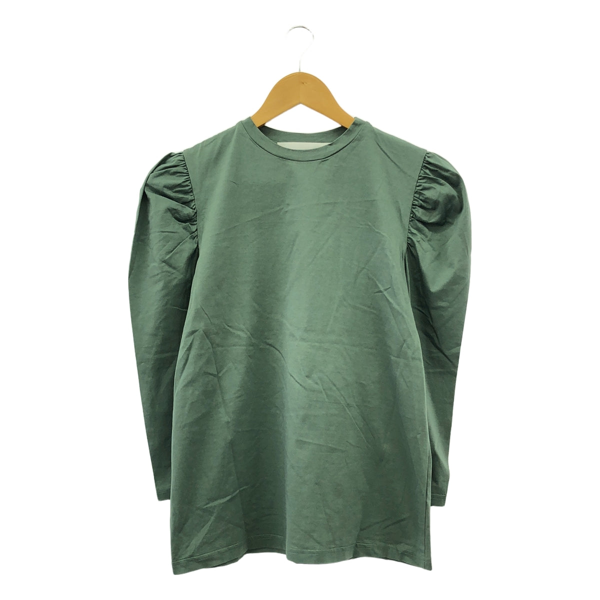 聖塞西莉亞 |棉質圓領泡泡袖剪裁和縫製 |綠色 |女性的