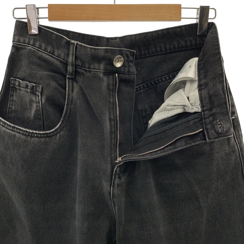 Maison Margiela / メゾンマルジェラ | 2024AW | PANTS 5 POCKETS / スラッシュディテール ブラックデニム パンツ | 42 | レディース