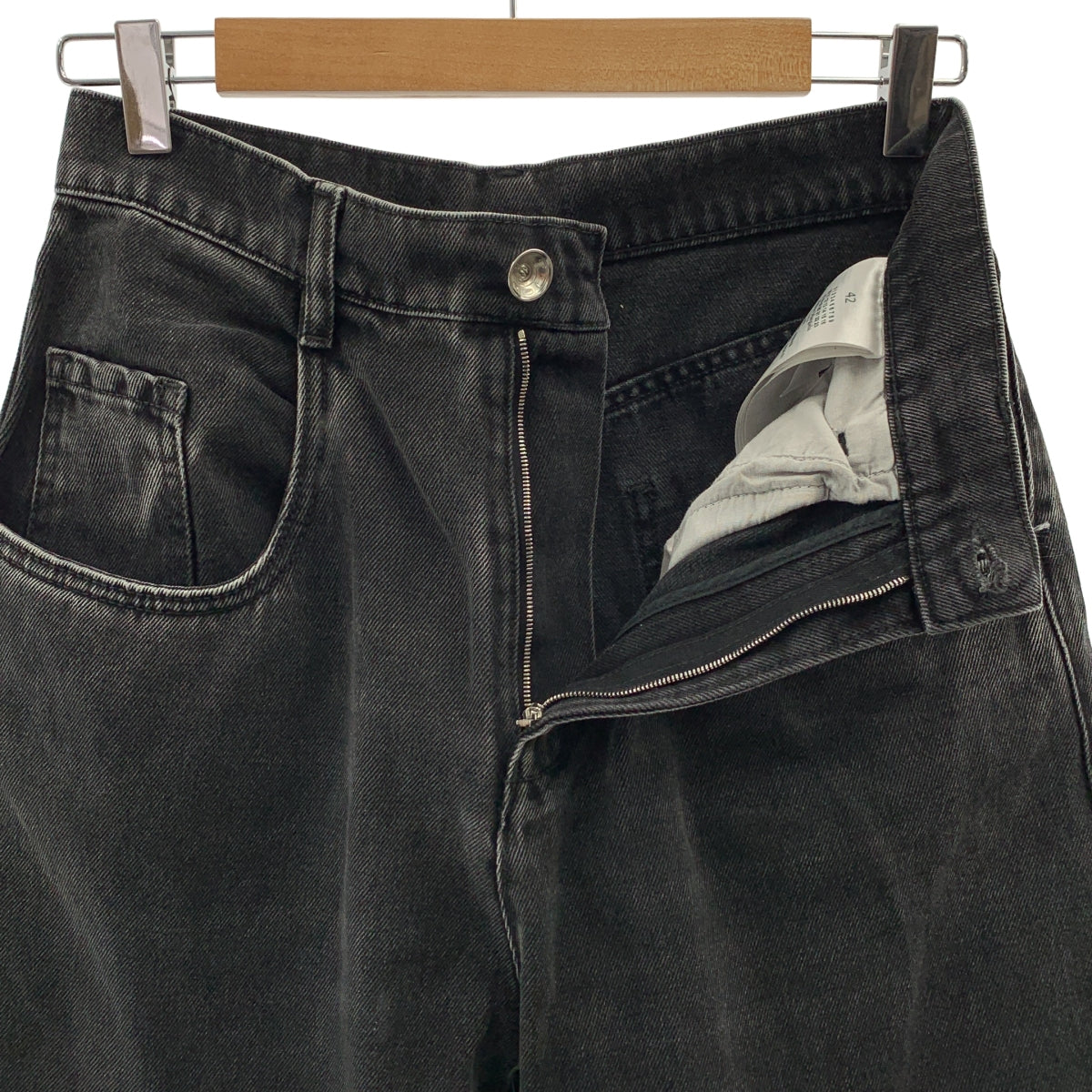 Maison Margiela / 메종 마르제라 | 2024AW | PANTS 5 POCKETS / 슬래시 디테일 블랙 데님 팬츠 | 42 |