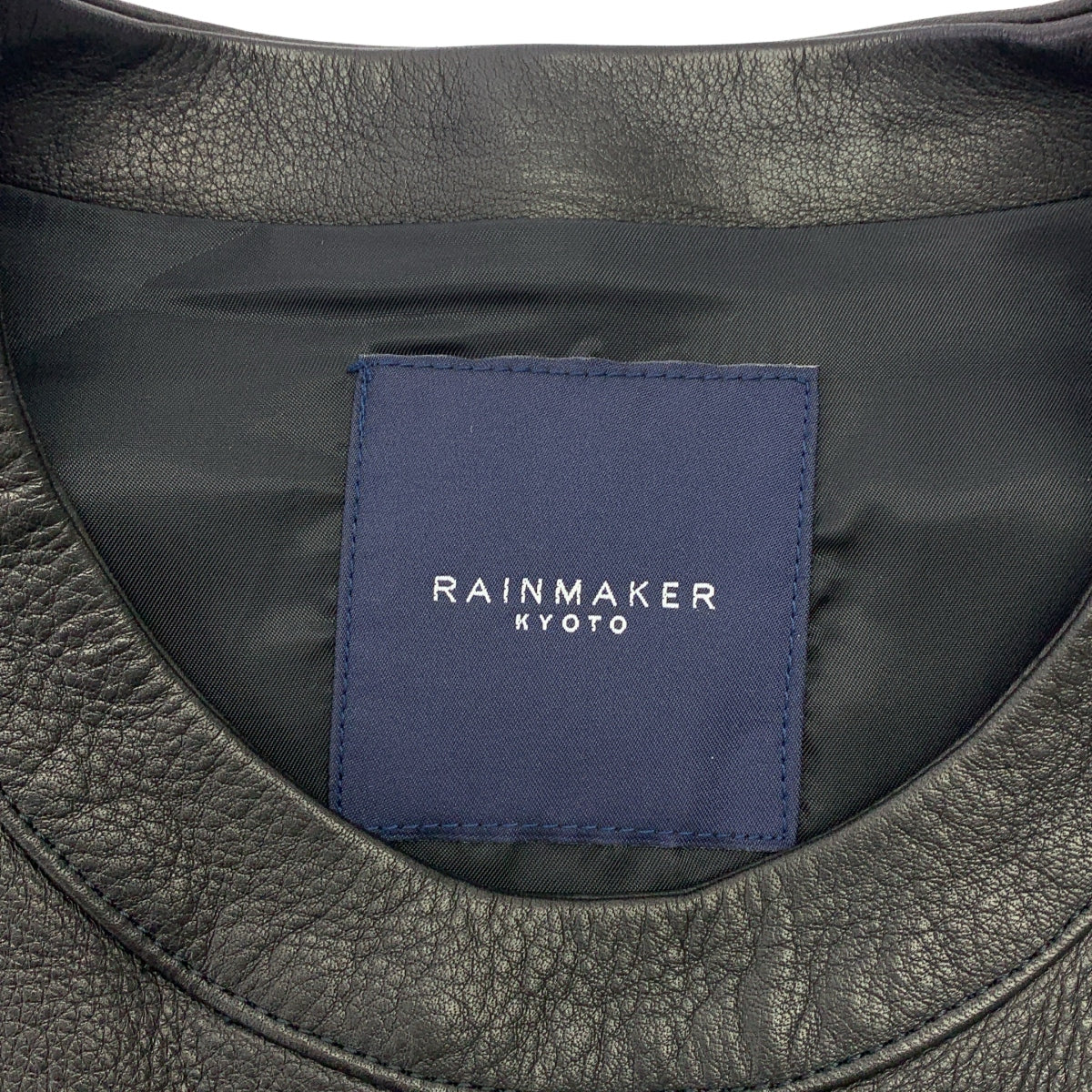 RAINMAKER / 레인 메이커 | 카우레자 사이드 Zip 크루 넥 풀오버 재킷 | 46 | 남성