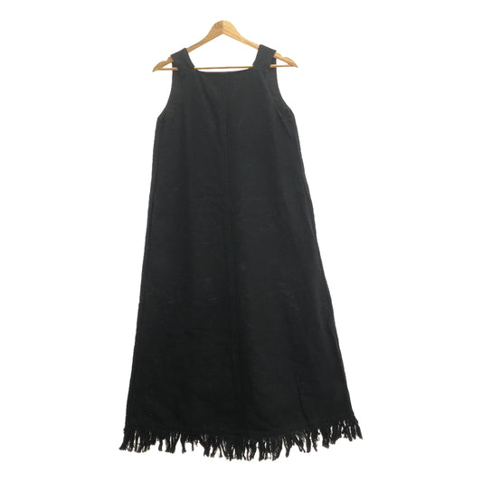 sara mallika / 사라 마리카 | Cotton Fringe Dress / 코튼 프린지 드레스 원피스 | S | 블랙 | 여성