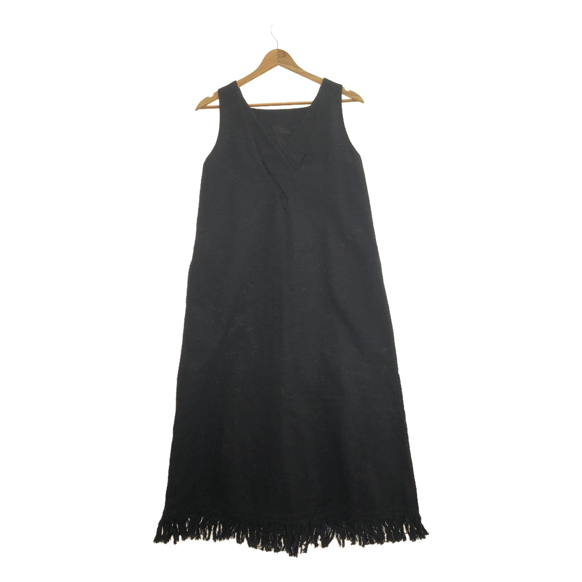 sara mallika / サラマリカ | Cotton Fringe Dress / コットン フリンジ ドレス ワンピース | S | ブラック | レディース