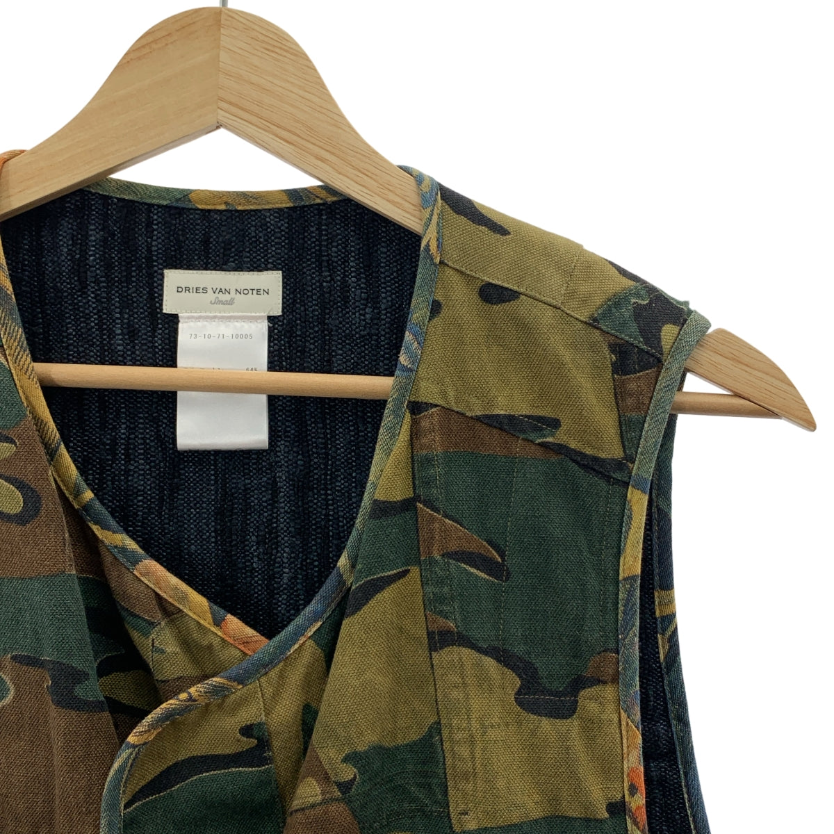 德賴斯·範諾頓 |棉麻迷彩背心 | S 號 |男士