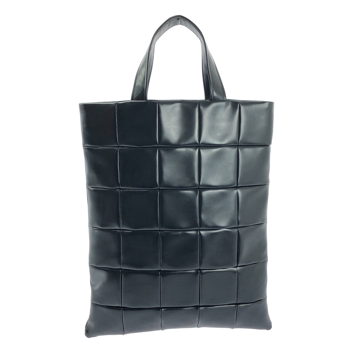 [狀況良好] BLACK COMME des GARÇONS | 2016 春夏 |人造皮革方形絎縫手提袋| SHOPBOP黑色|男士