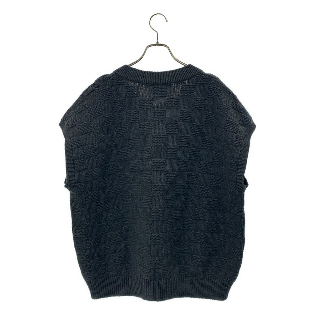 Second Layer / セカンドレイヤー | ブロックチェック Vネック ニットベスト | L | メンズ