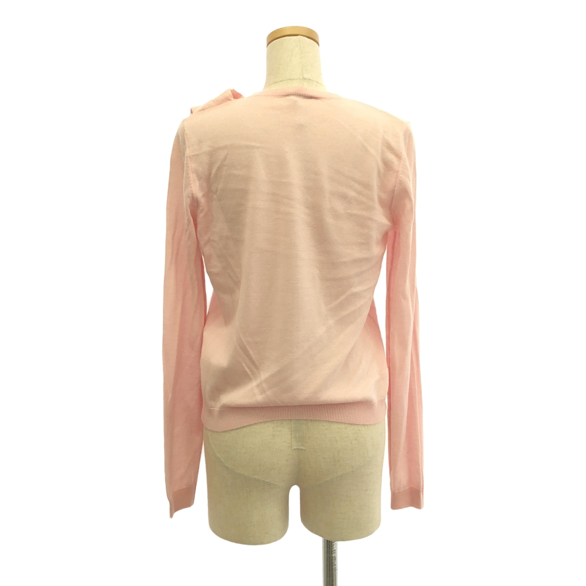 RED VALENTINO / レッドヴァレンティノ | ウール リボン ニット カーディガン | M | ピンク | レディース