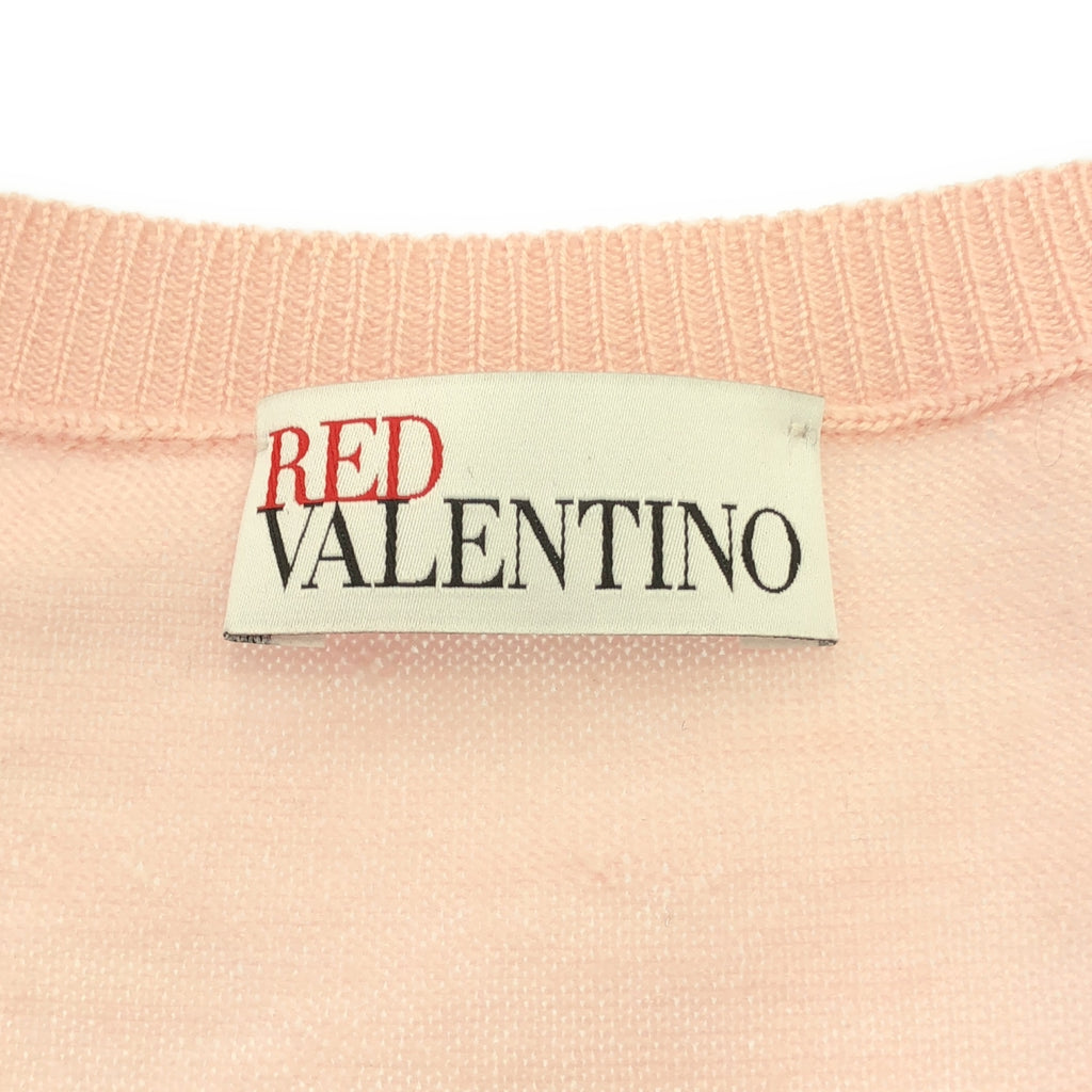 RED VALENTINO / 레드 발렌티노 | 울 리본 니트 가디건 | M | 핑크 | 여성