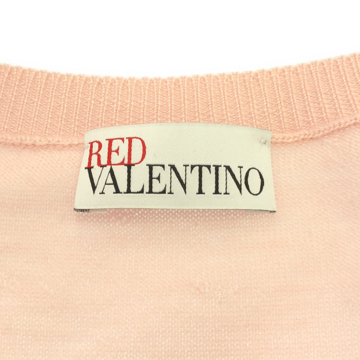 RED VALENTINO / レッドヴァレンティノ | ウール リボン ニット カーディガン | M | ピンク | レディース