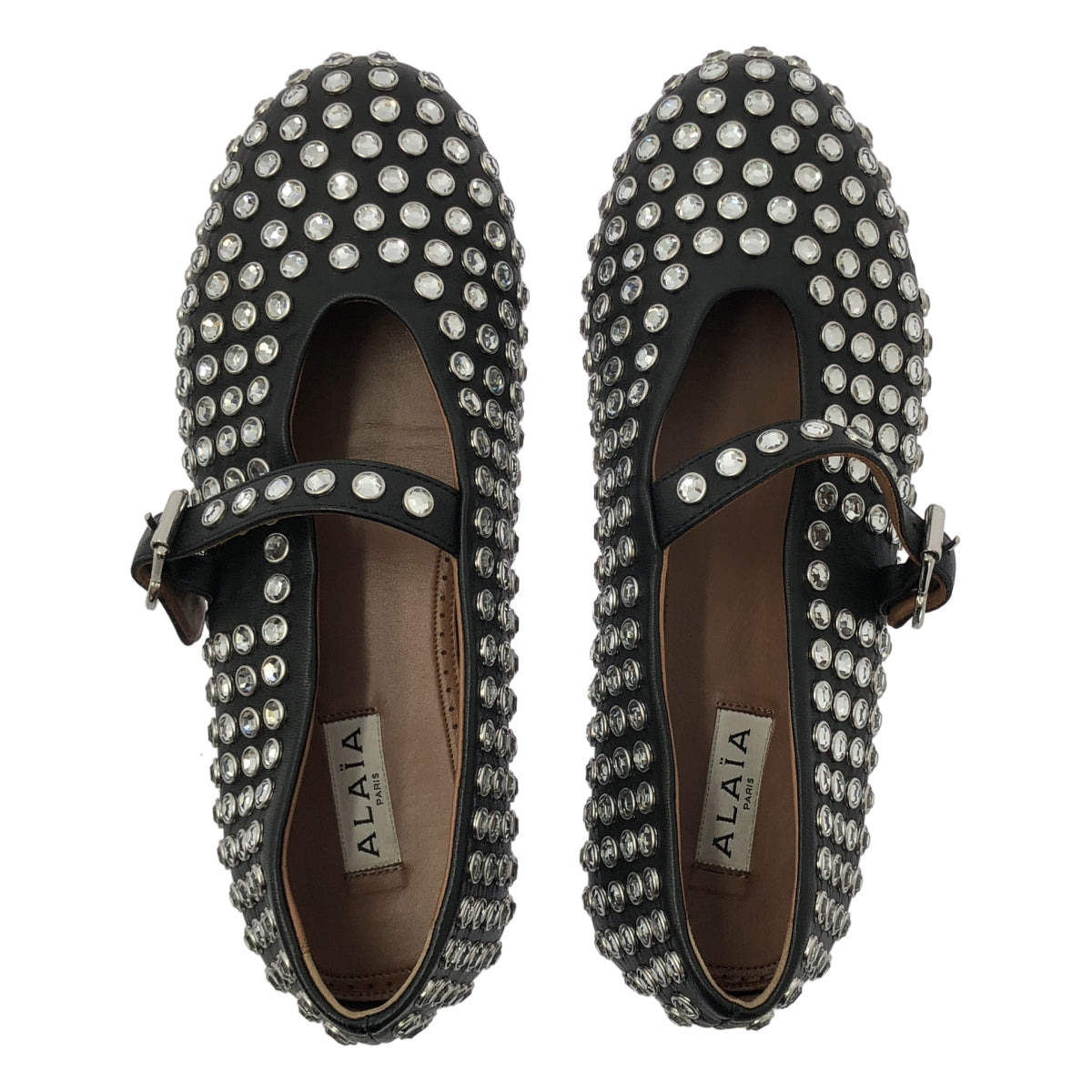 ALAIA / アライア | ラインストーン ラムスキン製 バレリーナ