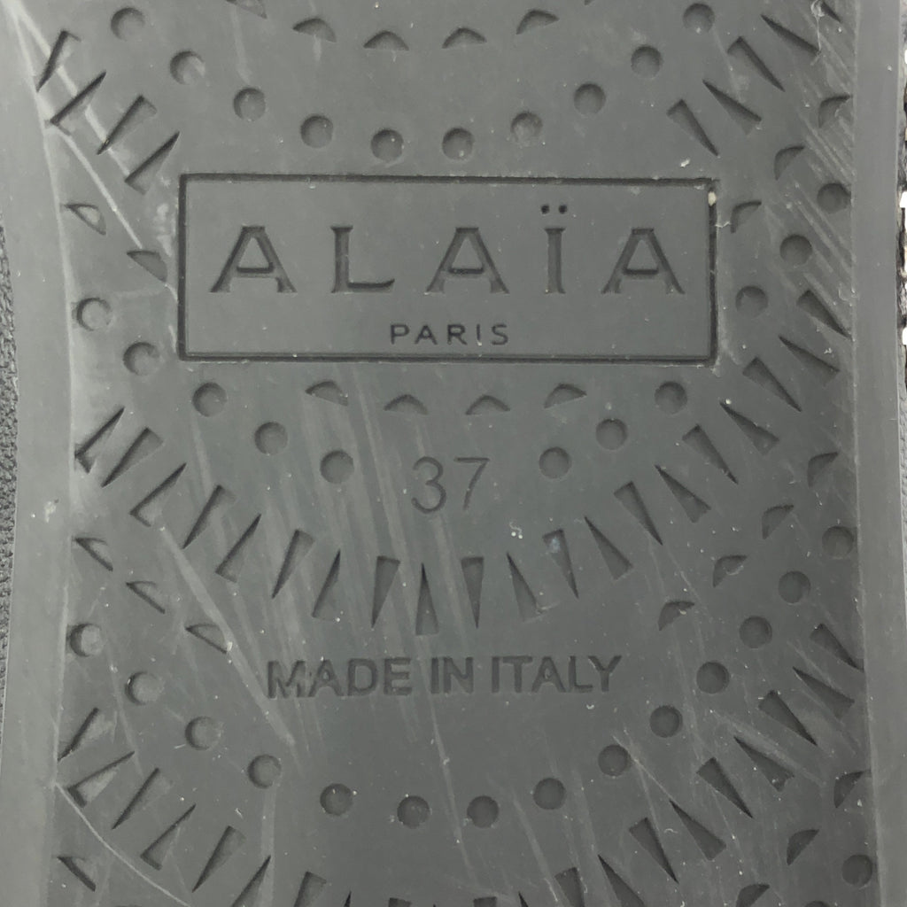 ALAIA / 알라이아 | 라인스톤 램스킨제 발레리나 플랫 슈즈 | 37 |