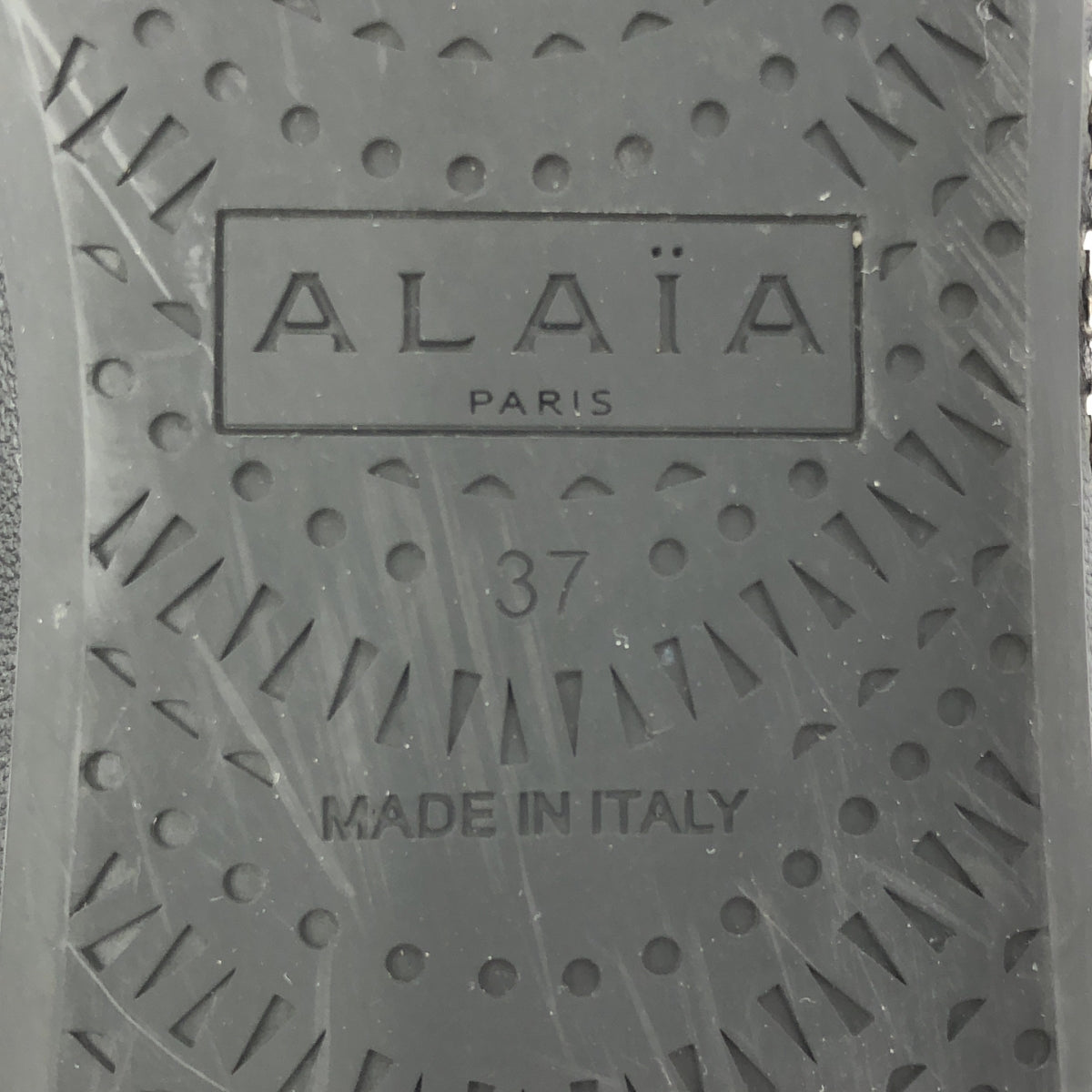 ALAIA / 알라이아 | 라인스톤 램스킨제 발레리나 플랫 슈즈 | 37 |