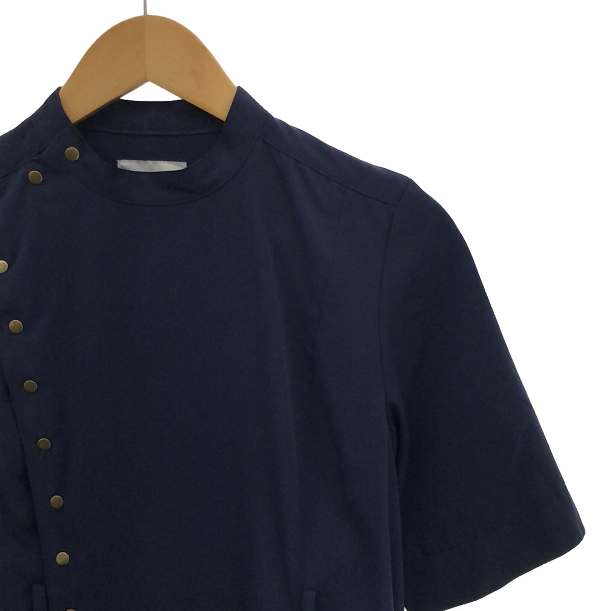 Re:poris / 레폴리스 | 골드 버튼 여름 원피스 | 네이비 | 여성