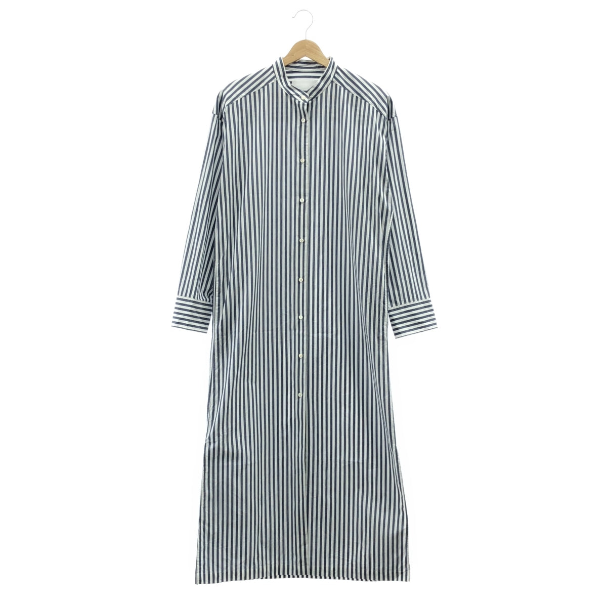 AP STUDIO / 에피 스튜디오 | 2023SS | block striped shirt dress 블록 스트라이프 셔츠 드레스 원피스 | 36 | 네이비 / 화이트 | 여성