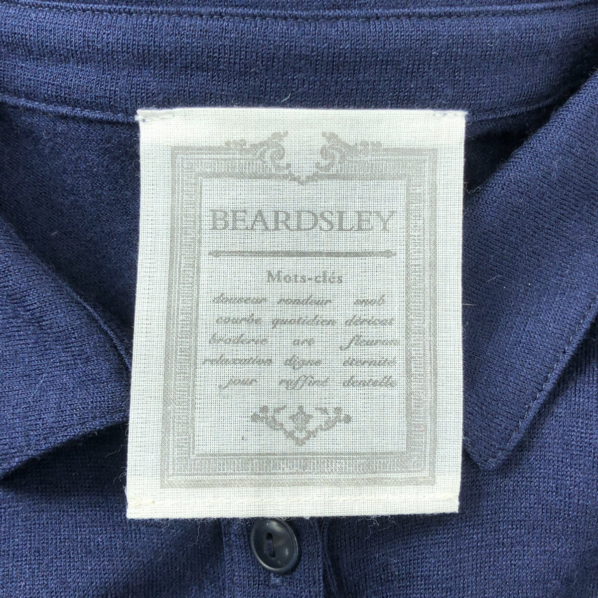 BEARDSLEY / ビアズリー | ウール ノーカラー オールインワン パンツ | F | ネイビー | レディース