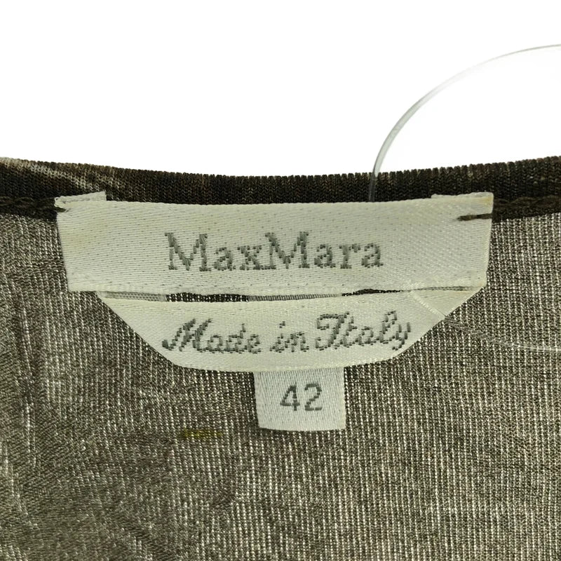 Max Mara / マックスマーラ | 総柄 ギャザー ドレス ワンピース | 42 | レディース