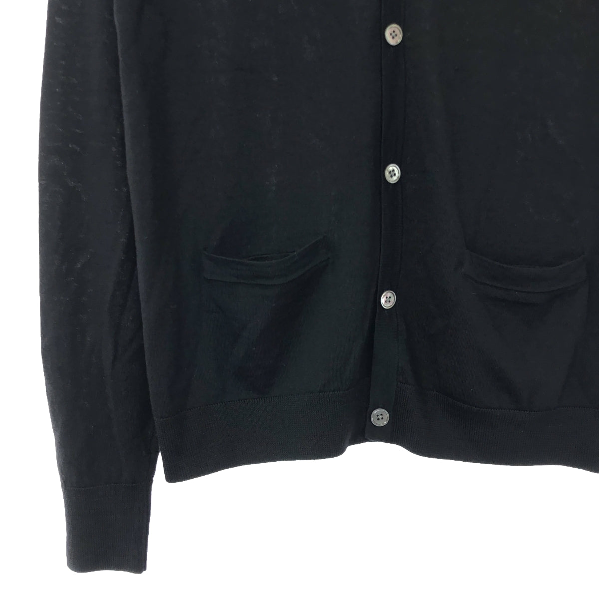 Acne Studios | CLISSOLD C Wool High Gauge V-Neck Knit Cardigan | M | Black | Men's