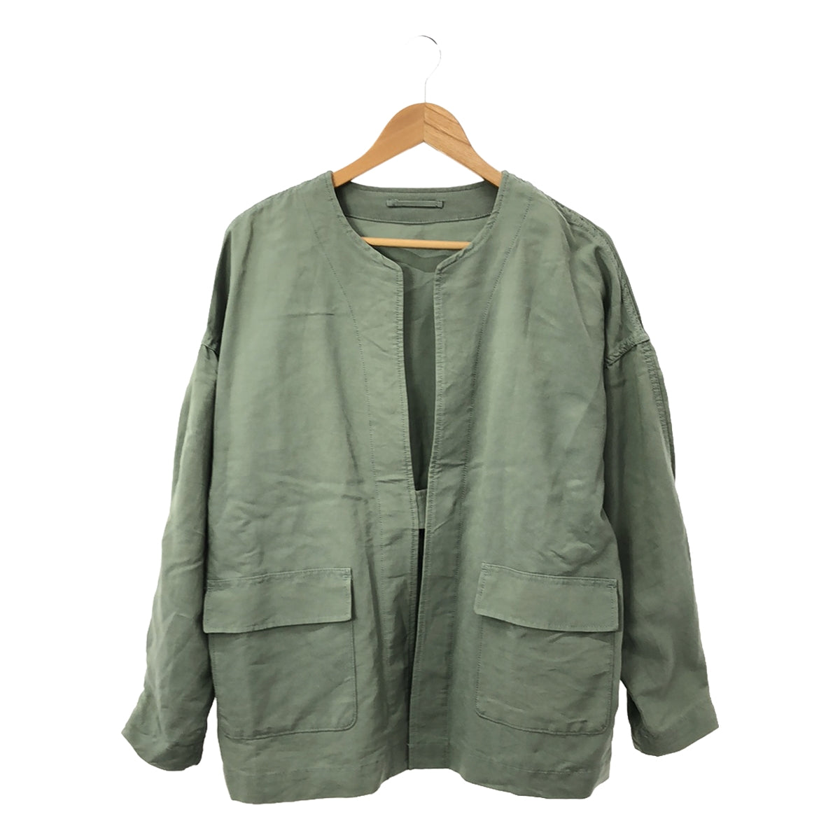 Framework | 2020SS | Linen Blend No-Collar Light Jacket | F | Mint | Women's