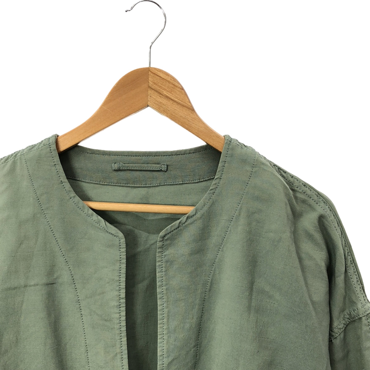 Framework | 2020SS | Linen Blend No-Collar Light Jacket | F | Mint | Women's