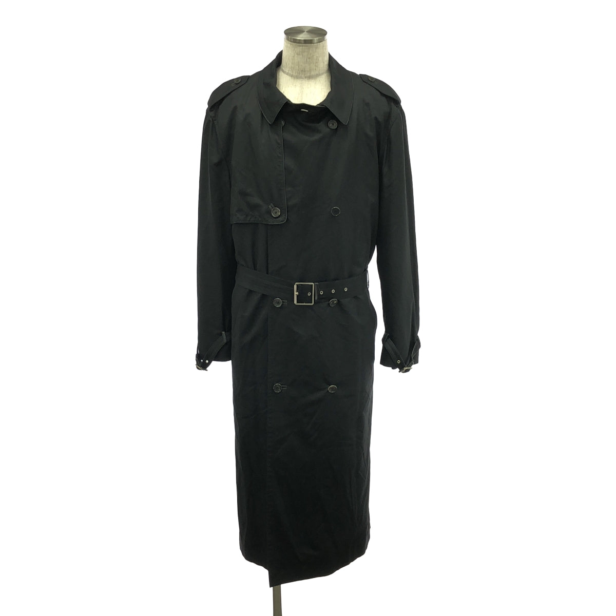 Brioni / ブリオーニ | ウール カシミア ストライプ裏地 トレンチコート | 56 | ブラック | メンズ