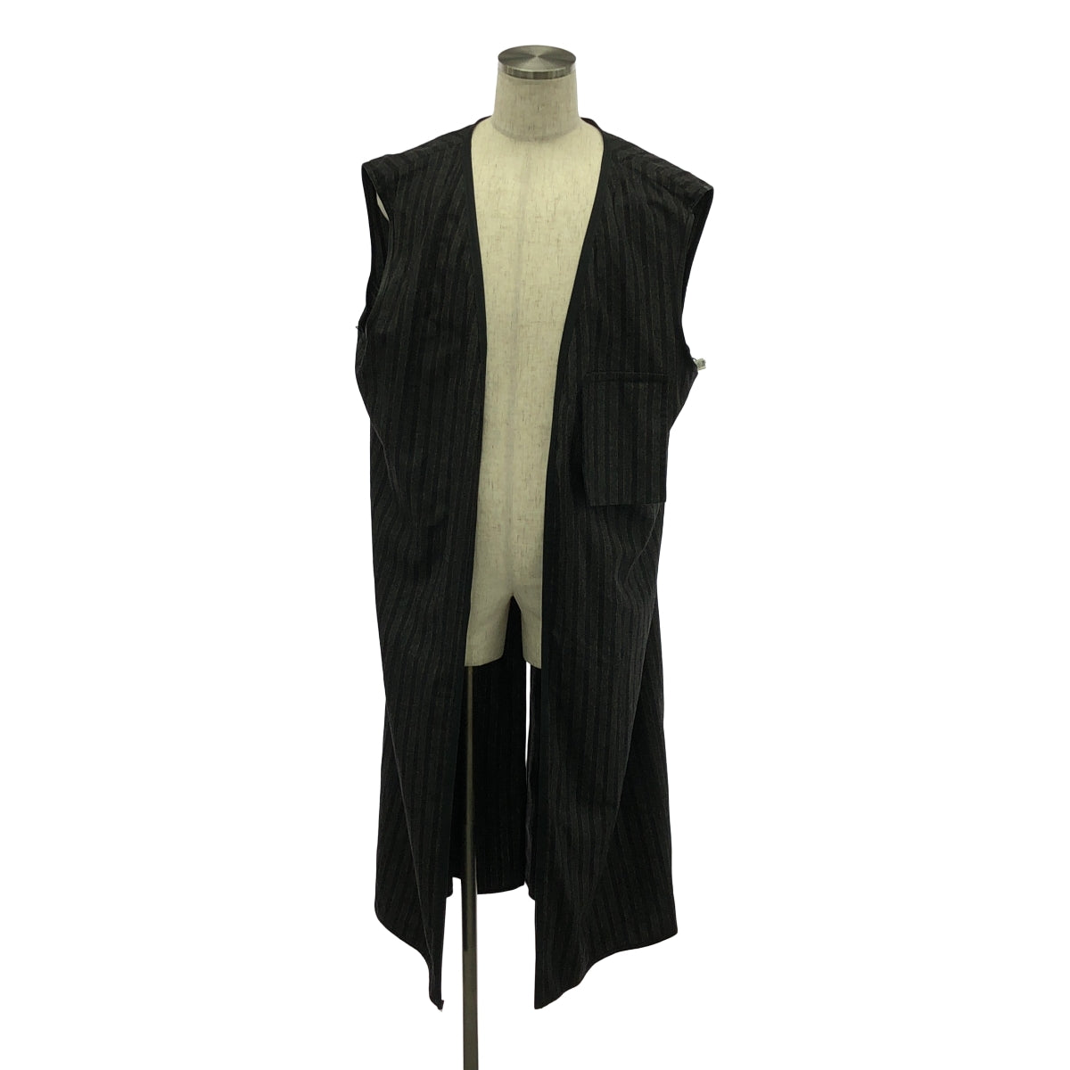 Brioni / ブリオーニ | ウール カシミア ストライプ裏地 トレンチコート | 56 | ブラック | メンズ