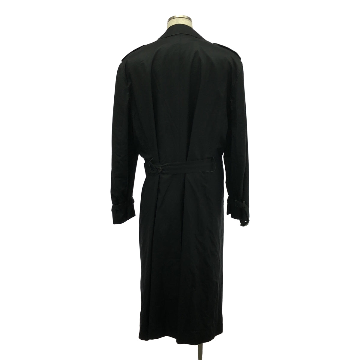 Brioni / ブリオーニ | ウール カシミア ストライプ裏地 トレンチコート | 56 | ブラック | メンズ
