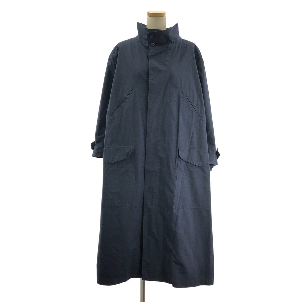 Masnou design / マスノウデザイン | コットン ロング コート / ユニセックス | 2 | ネイビー | メンズ