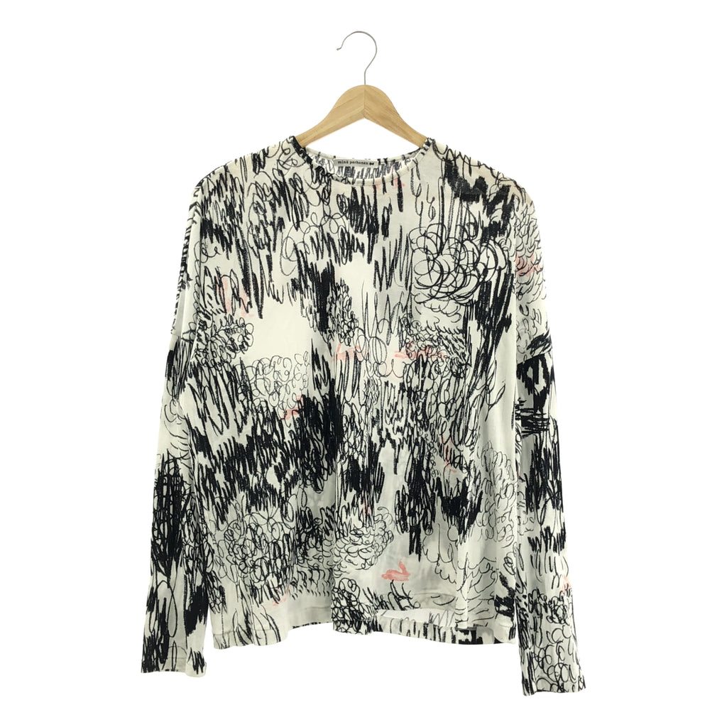 mina perhonen / ミナペルホネン | 2024-25 a/w | cache-cache プリント クルーネック カットソー | M | レディース