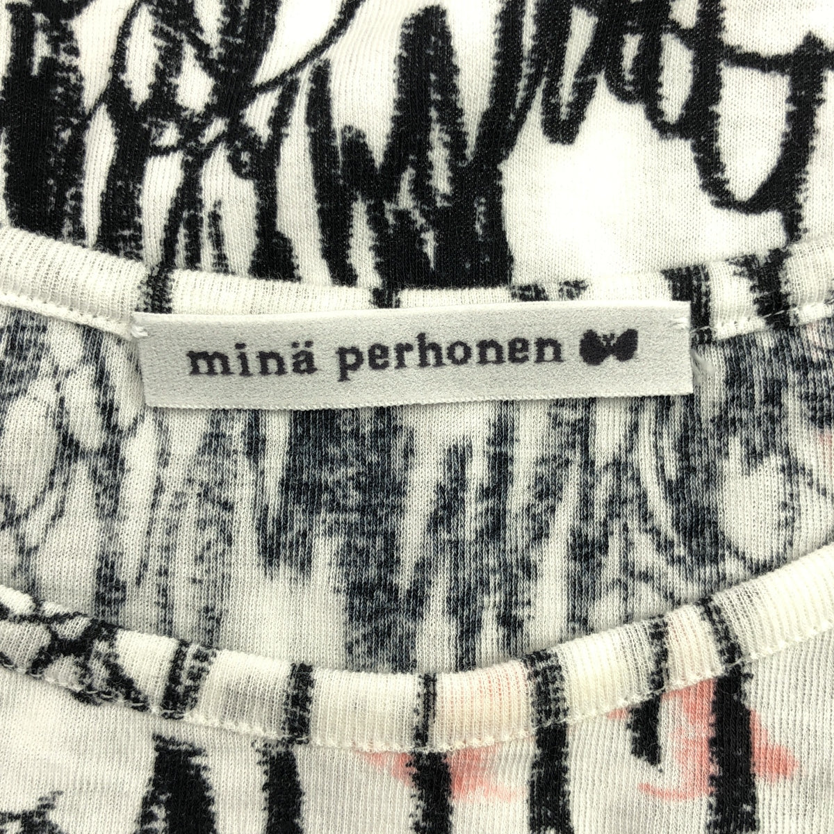 mina perhonen / ミナペルホネン | 2024-25 a/w | cache-cache プリント クルーネック カットソー | M | レディース