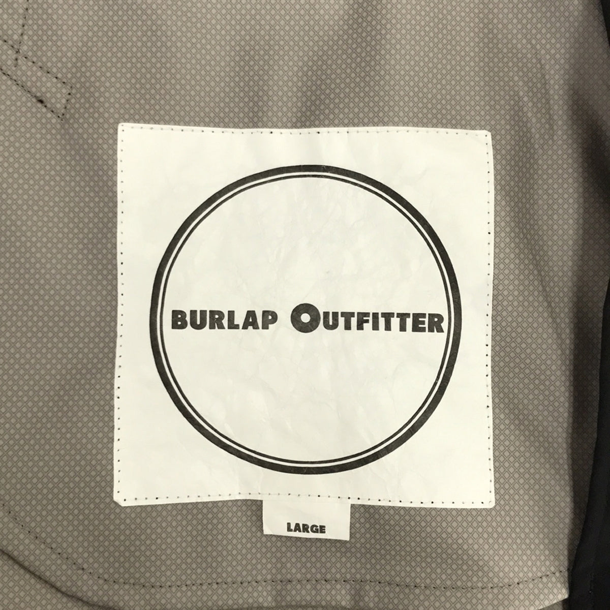 【미품】 BURLAP OUTFITTER / 바랩 아웃 피터 | 플라이 프론트 스텐 컬러 오버코트 | L | 블랙 | 남성