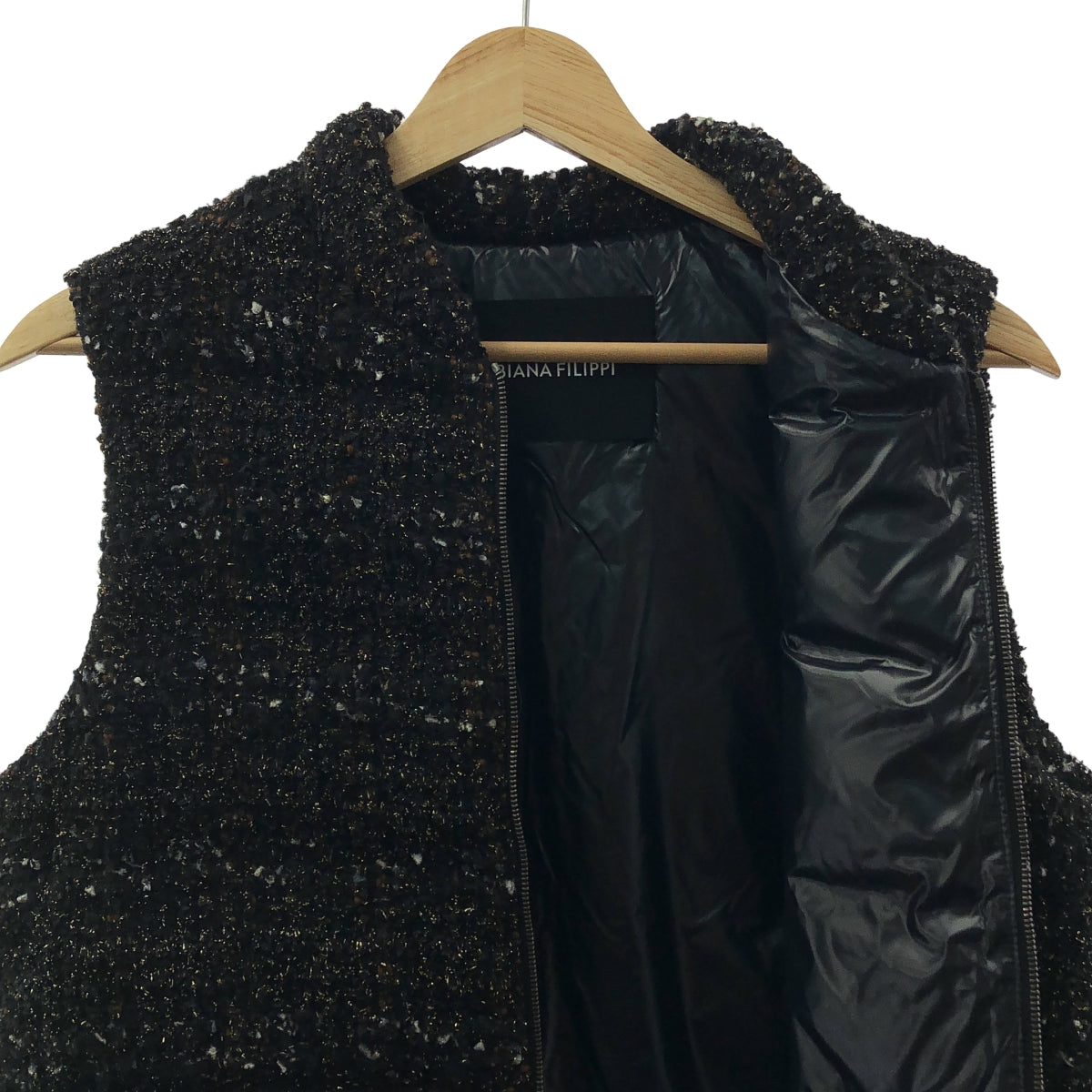 FABIANA FILIPPI | 粗花呢雙拉鍊羽絨背心 | XS | 女款